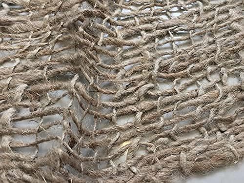 Rollo de tela de barrera de arpillera para evitar malas hierbas, 100% yute, rollo de 225 pies de largo x 48 pulgadas de ancho, manta de malla de