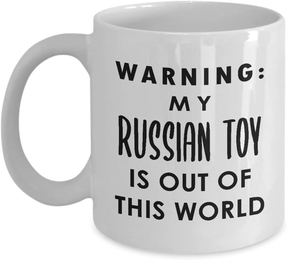 Russian Toy Dog Breed Lover Coffee Mug Tea Cup – 11oz Novelty – Russkiy Toy Dog Puppy Pet Owner Funny Gag Themed Gifts Idea – Warning Out of This