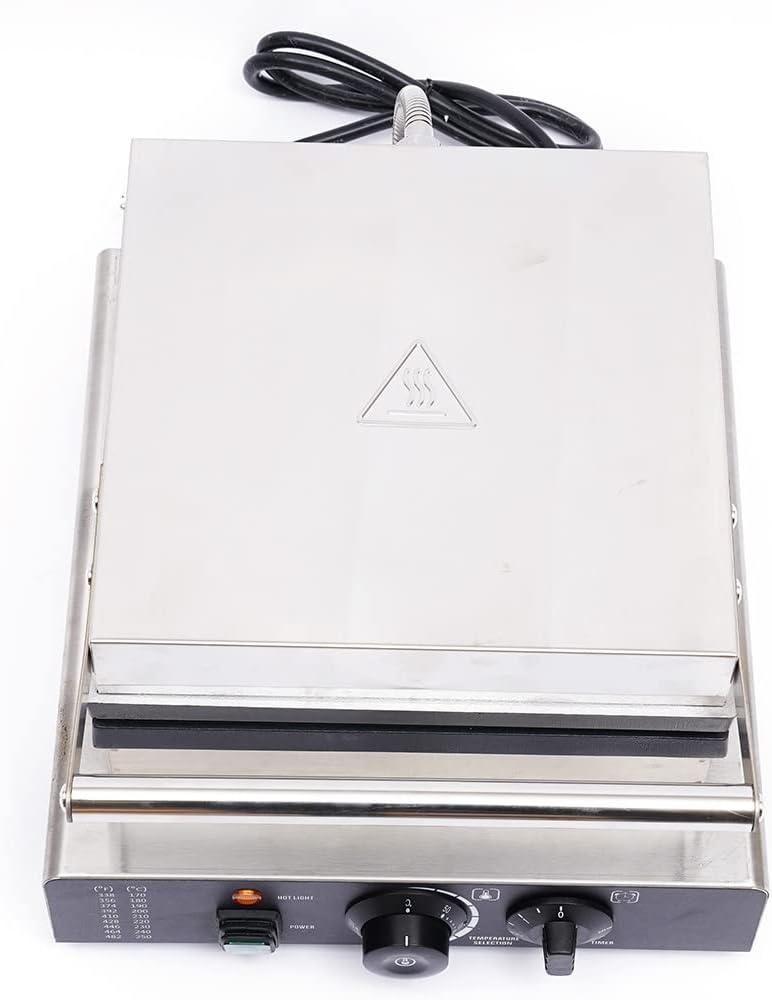 Máquina de gofres eléctrica comercial de 110 V, máquina de hornear gofres antiadherente, eléctrica comercial antiadherente, waflera eléctrica para
