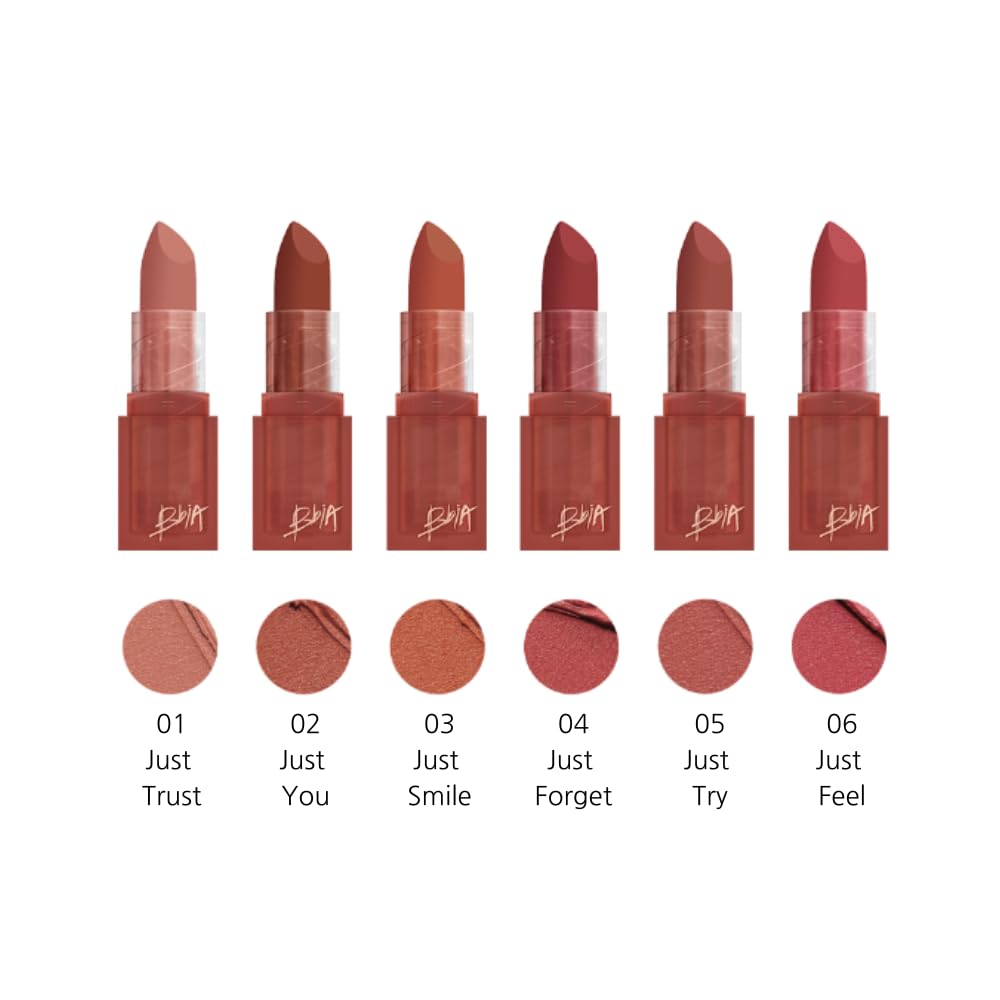 BBIA Last Powder Lipstick Series1 – Lápiz labial mate en polvo, cobertura completa, acabado mate que no se seca, textura de terciopelo sin peso,