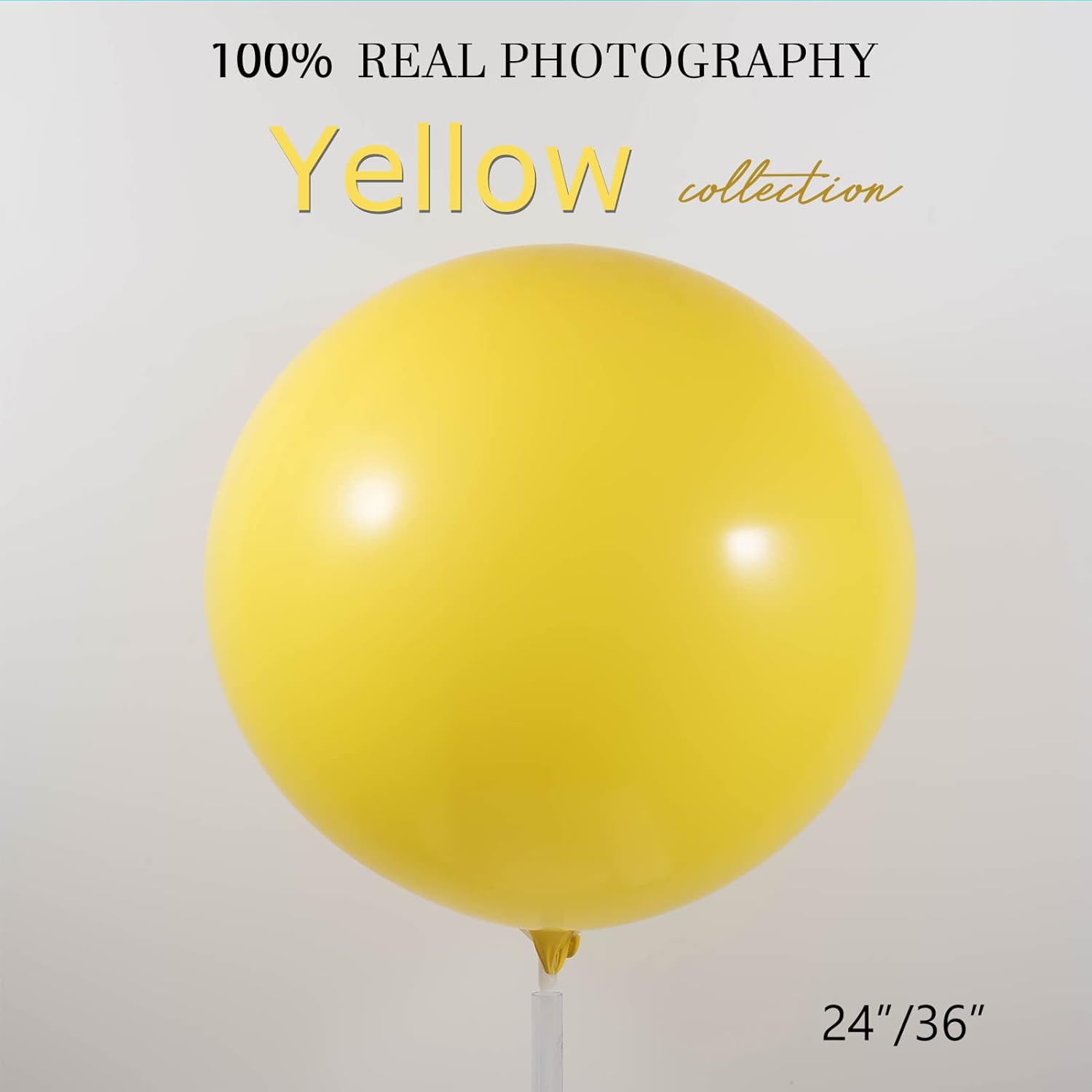 Globos amarillos grandes de 24 pulgadas, paquete de 10 globos gruesos y grandes de limón amarillo para kit de guirnalda, boda, cumpleaños, baby