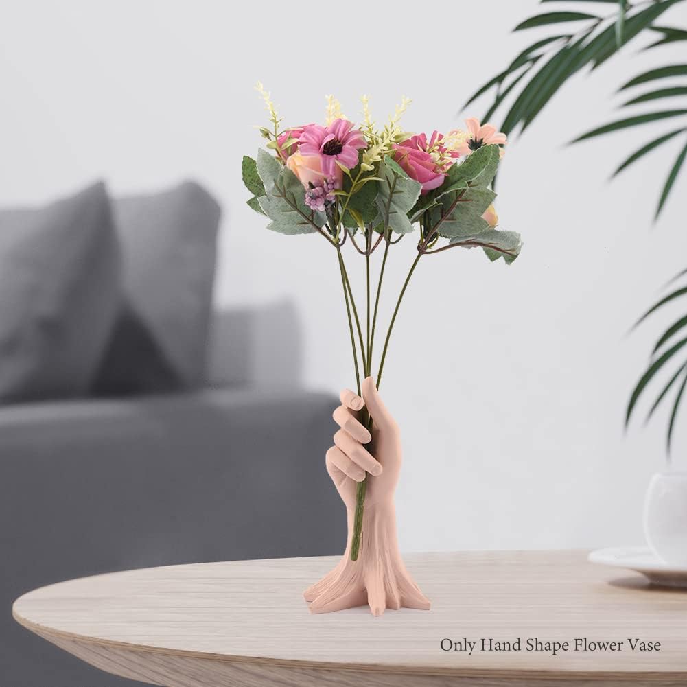 SYCOOVEN Jarrón de flores de arte moderno, jarrón de mano con herramienta peladora de espinas de hojas, rosas, removedor de espinas, contenedor de