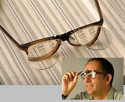 Gafas de lectura con clip y lupa abatible, lupa, lentes para lectores unisex