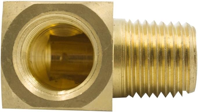 Legines Codo de calle de latón de 90 grados 14 “NPT macho x 14” NPT hembra Barstock tubería de montaje (paquete de 2)
