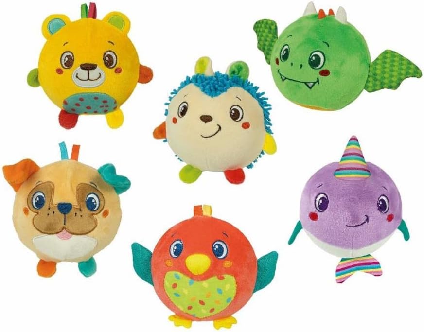 Clementoni 17683 Sonajero Animales de peluche, multicolor, talla única
