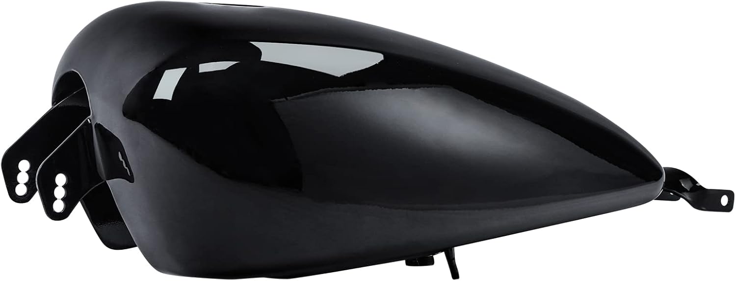 TCT-MOTORPARTS Carbohidratos negros pintados del tanque de gasolina carburado para Harley Sportster 1200 883 04-06