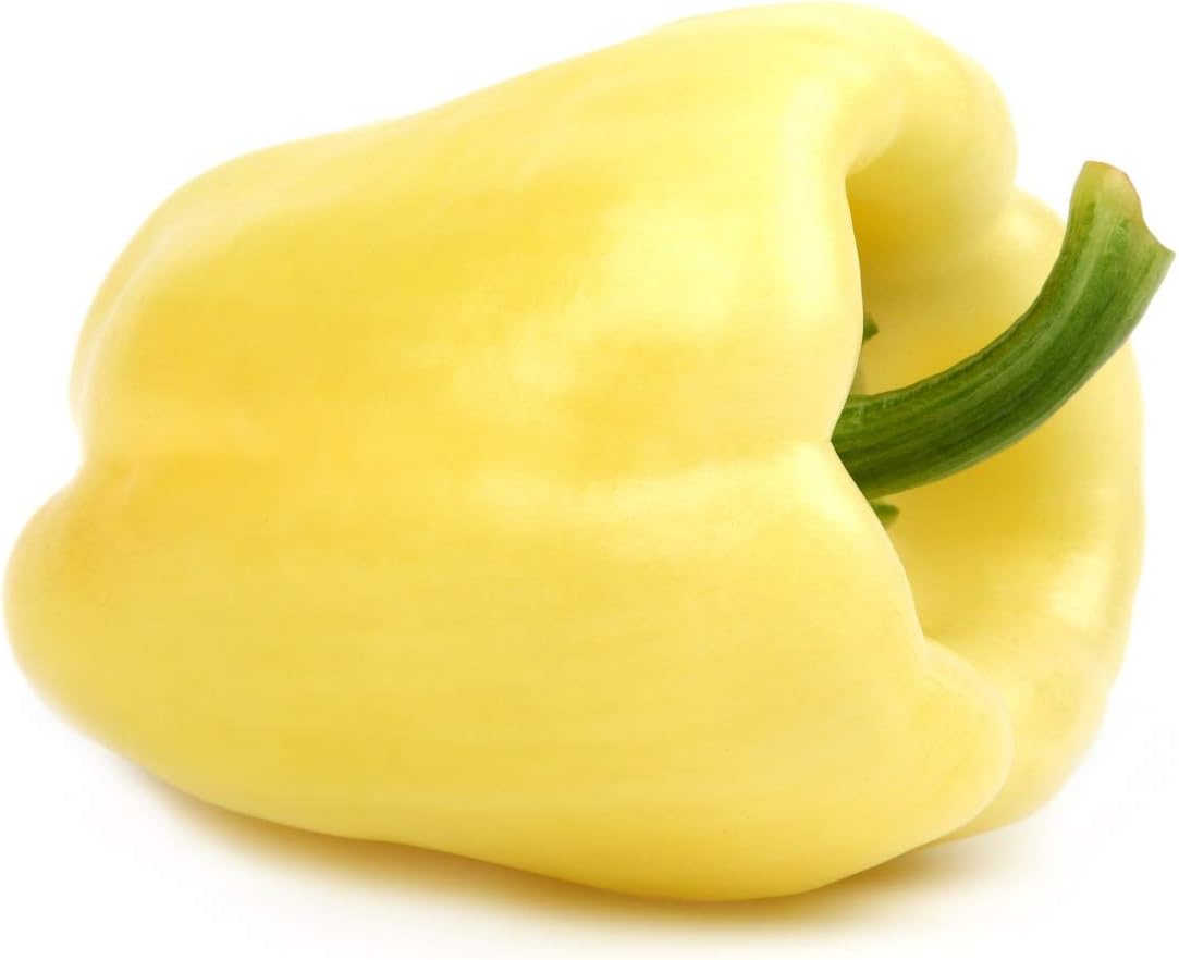 David’s Garden Seeds Pepper Bell White Diamond 4389 (blanco) 25 semillas de reliquia sin OMG, semillas tradicionales