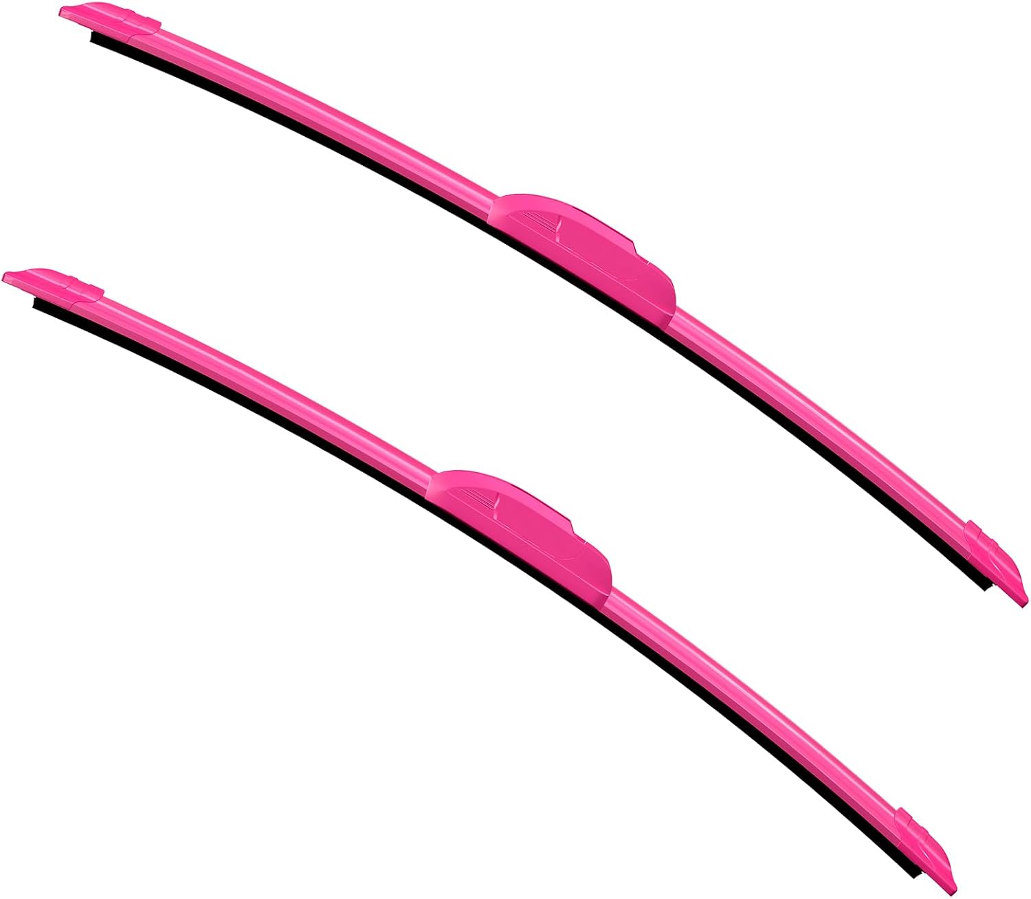 CJPPPZIW Limpiaparabrisas de repuesto automático de alta calidad de 20 + 20 pulgadas, color rosa, piezas de automóvil fáciles de instalar (juego de