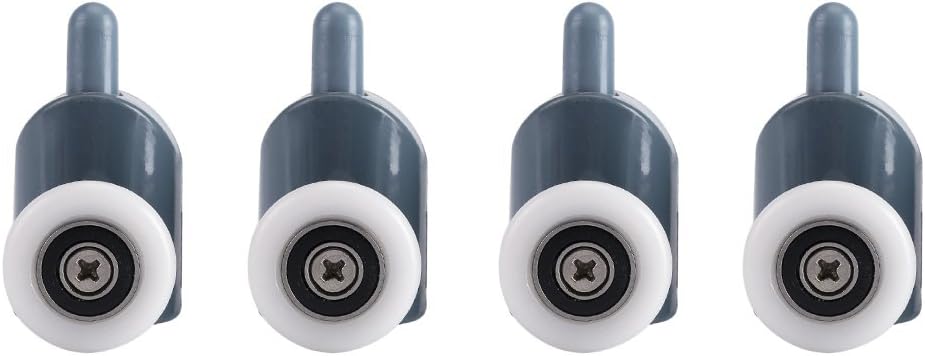TOPINCN – Rodillos para puerta de ducha, doble inferior, poleas superiores, corredores, kit de repuesto para baño, 8 unidades (rueda individual)