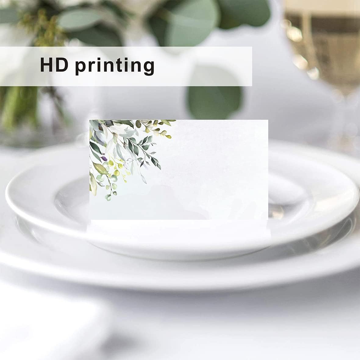 Paquete de 135 tarjetas de lugar con patrón de acuarela, tarjetas de asiento para mesa de mesa, bodas, banquetes, cenas, tarjetas de nombre (3