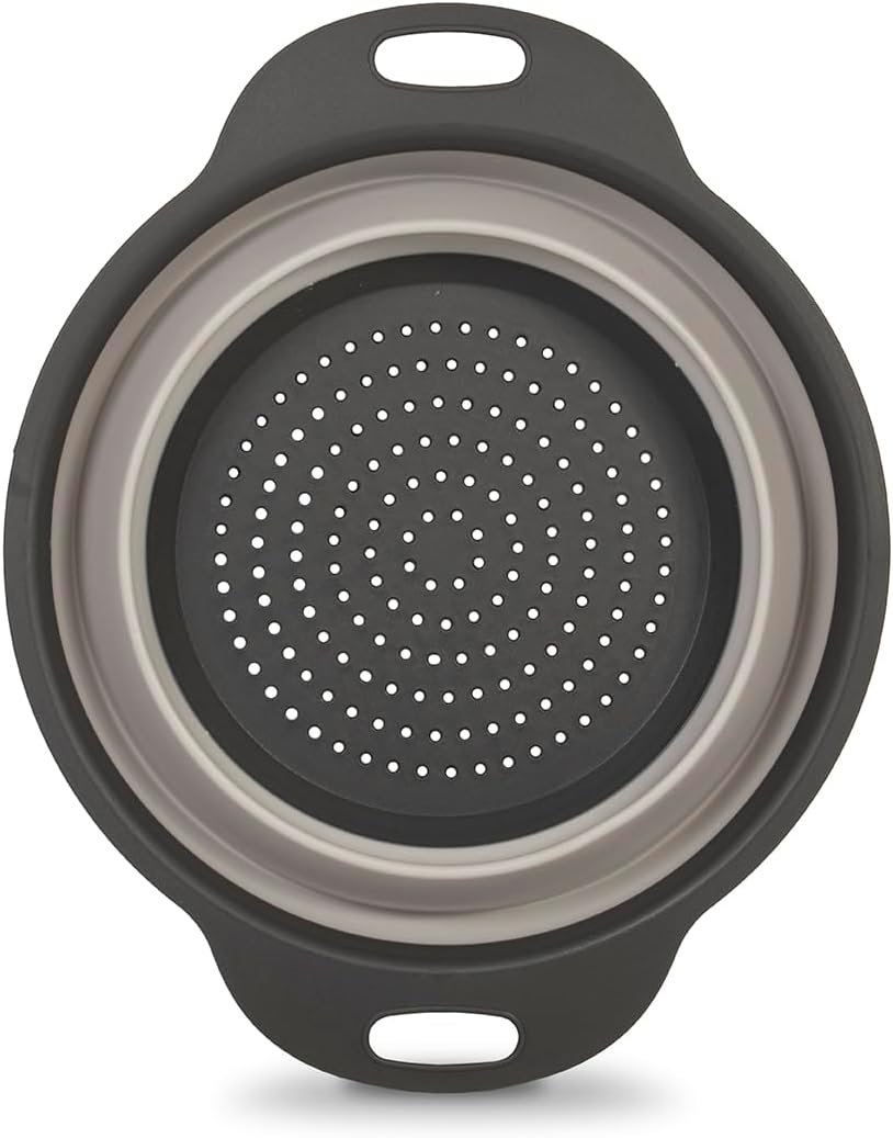 Glad Colador plegable  2L  Pequeño escurridor de pasta para cocina, verduras y frutas  Cesta de drenaje plegable de plástico redonda para un fácil