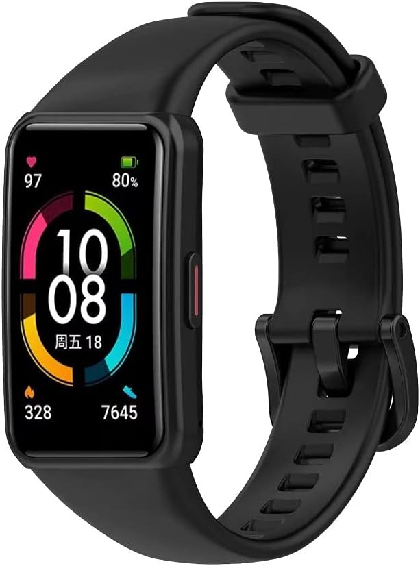Correa de reloj deportiva compatible con Huawei Band 6Honor 6, correa de silicona ligera a prueba de sudor, correa de repuesto compatible con Huawei