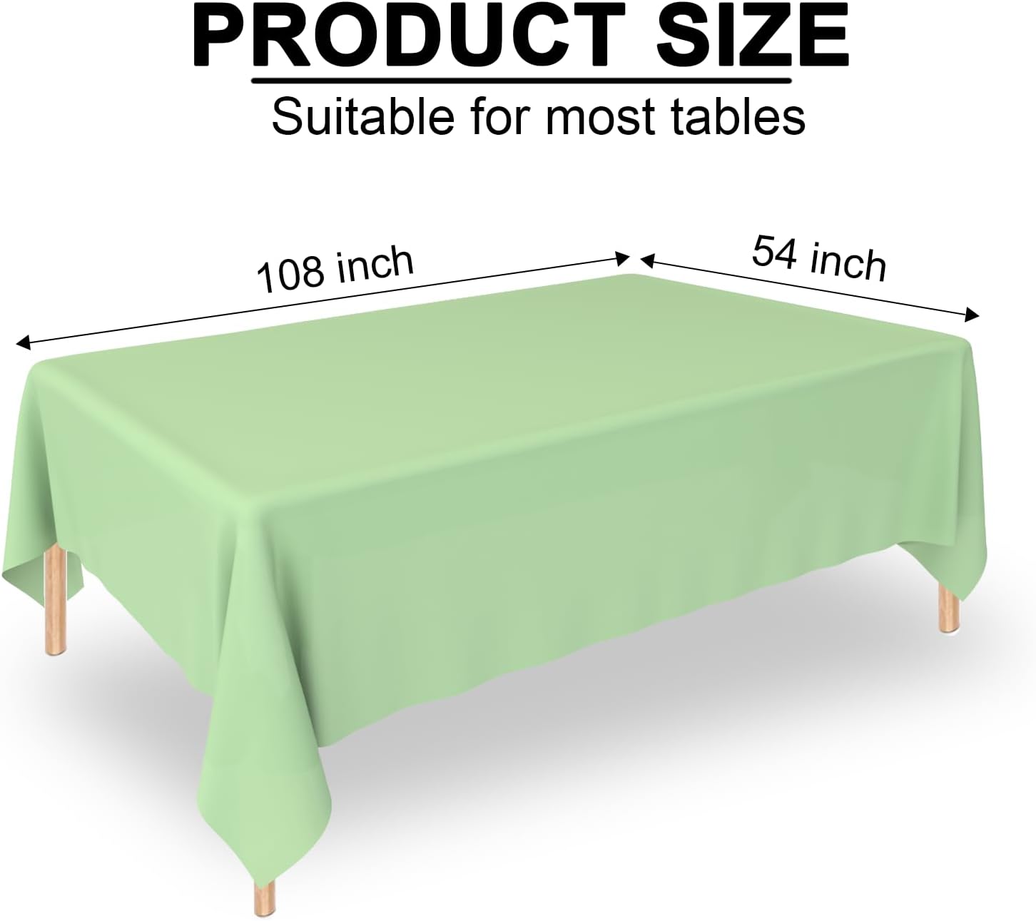 4 manteles de plástico de plástico color verde salvia, desechables para mesas para fiestas, despedidas de soltera, compromisos, bodas, cumpleaños,