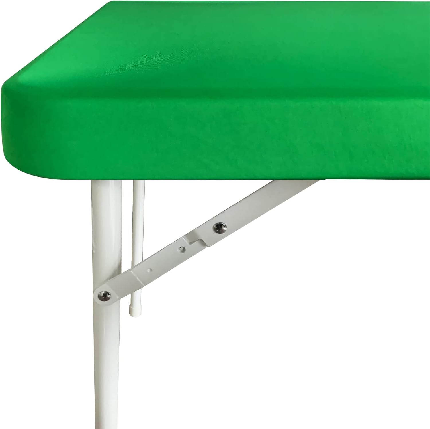 Fundas cuadradas elásticas de elastano para mesa de cóctel, color verde, 34 x 34 pulgadas