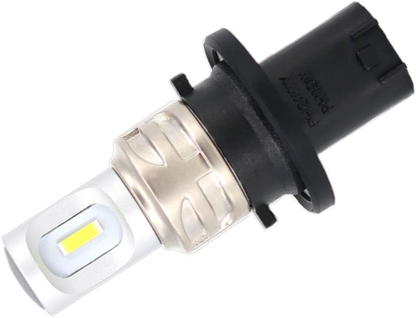 Alla Lighting Bombillas LED 12182 PW24W para circulación diurna (DRL), freno, luces direccionales, 6000 K, xenón blanco, repuesto compatible con BMW