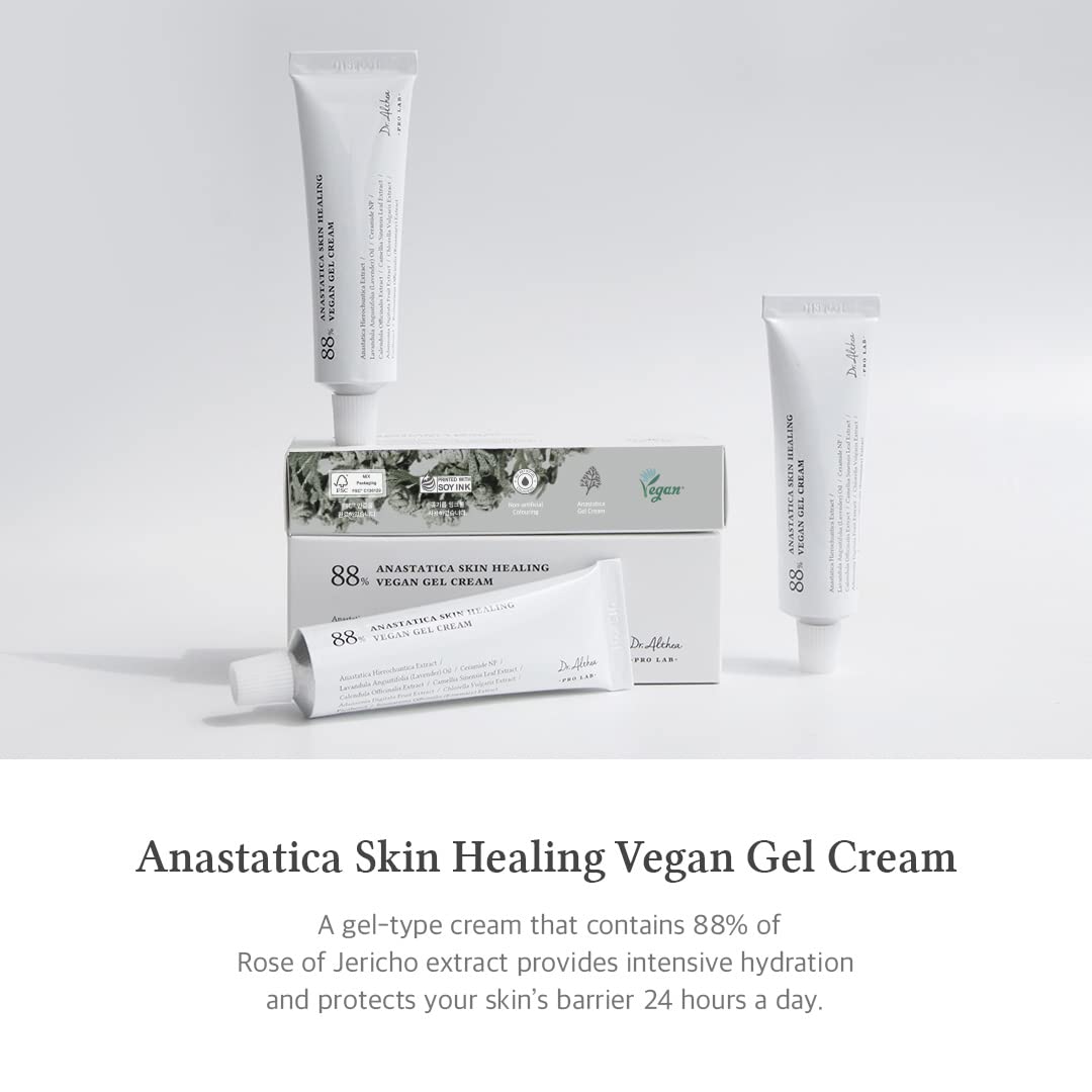 Dr.Althea Anastatica Skin Healing Vegan Gel Cream – 88% extracto de planta Anastatica Hierochuntica, vegano y libre de crueldad, hidratación