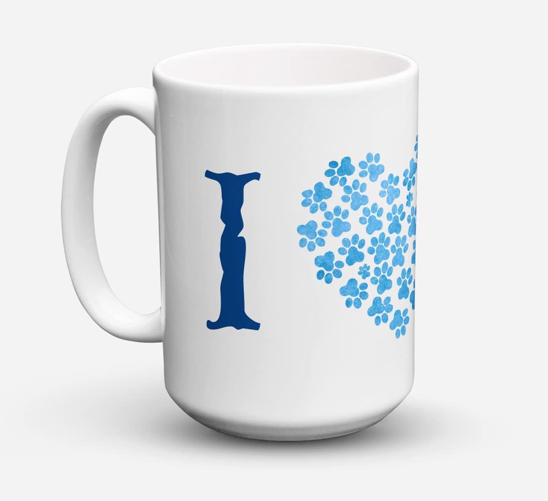 Caroline’s Treasures SS4747-BU-CM15 Cocker Spaniel – Taza de café de cerámica apta para lavavajillas, apta para microondas, 15 onzas, SS4747, 15
