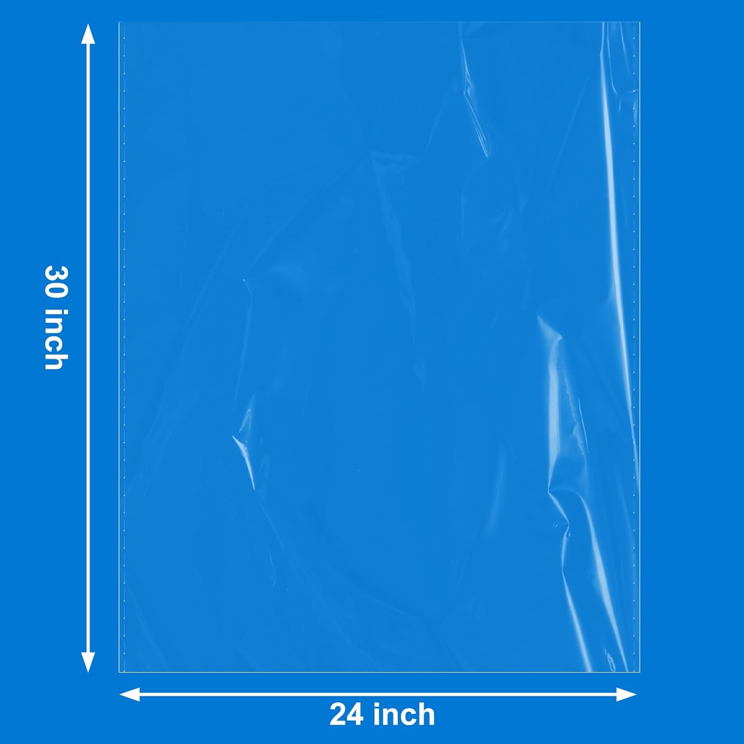 Aubeco 20 bolsas transparentes de 24 x 30 pulgadas, envoltura grande de celofán para cestas, bolsas de plástico para cesta