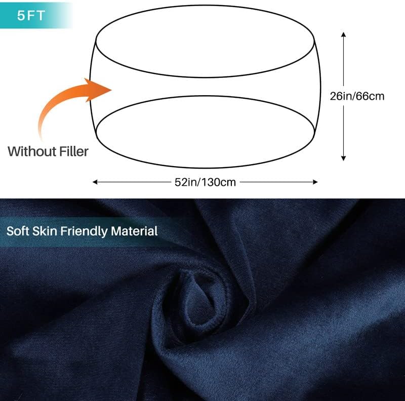 Funda para puf de gran tamaño para adultos, muebles de sala de estar, de microfibra suave y lavable, funda para silla de puf para niños, funda para