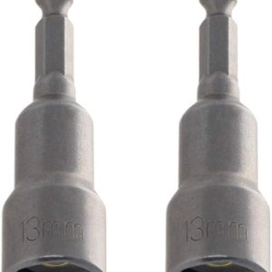Utoolmart Broca de cambio rápido de 14 de pulgada con vástago hexagonal de 0.512 in, 2 piezas de longitud de 2.559 in, métrica con magnética, 2 Utoolmart Broca de cambio rápido de 14 de pulgada con vástago hexagonal de 0.512 in, 2 piezas de longitud de 2.559 in, métrica con magnética, 2