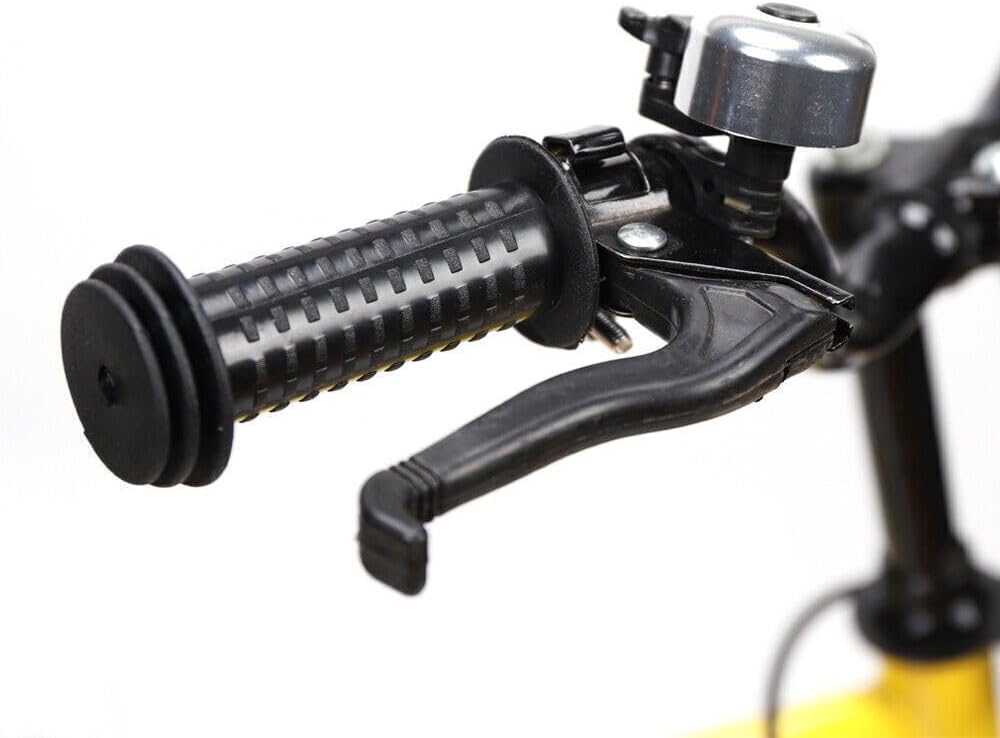 Bicicleta infantil de 14 pulgadas, unisex con rueda de entrenamiento y guardabarros, bicicleta de altura ajustable con acero de alto carbono,