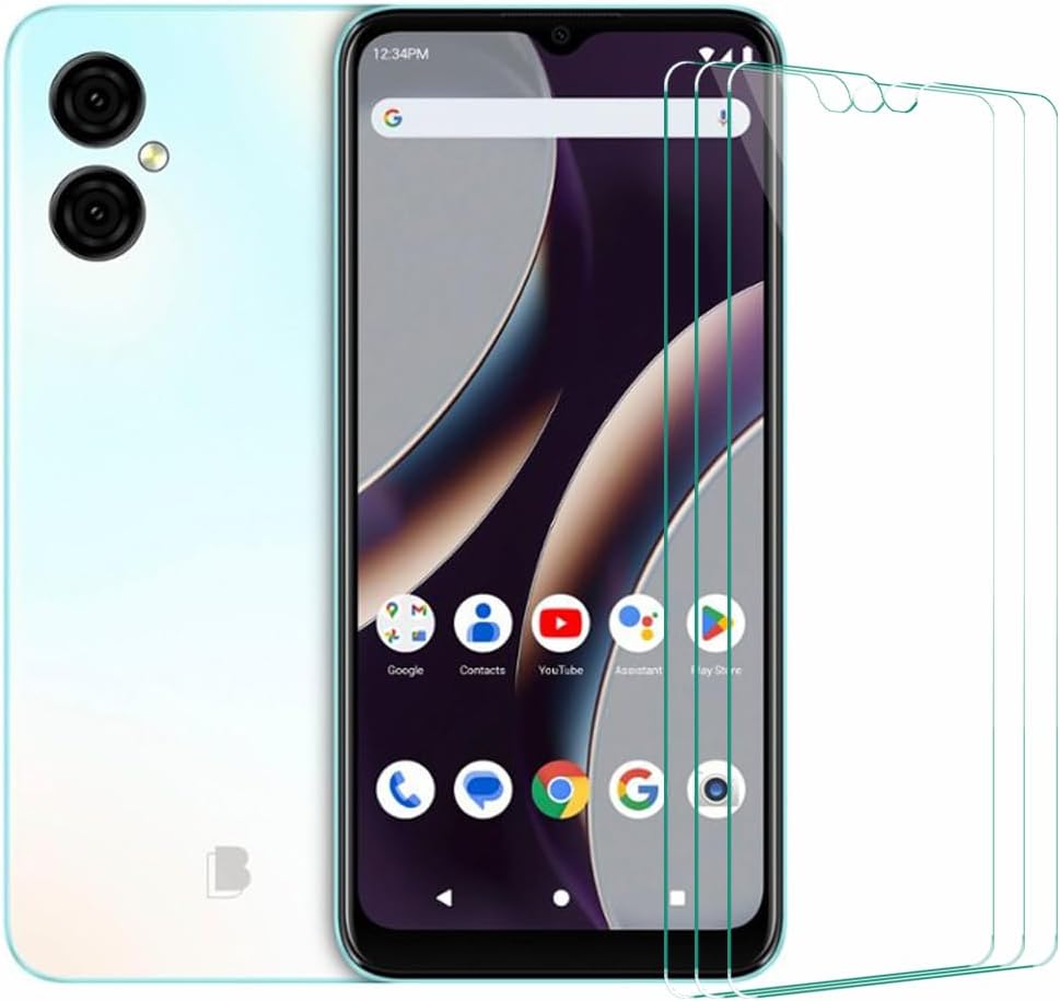 Futanwei Protectores de pantalla de vidrio templado para celular BLU G53 G0850, paquete de 3 BLU G53, compatible con fundas, dureza 9H,