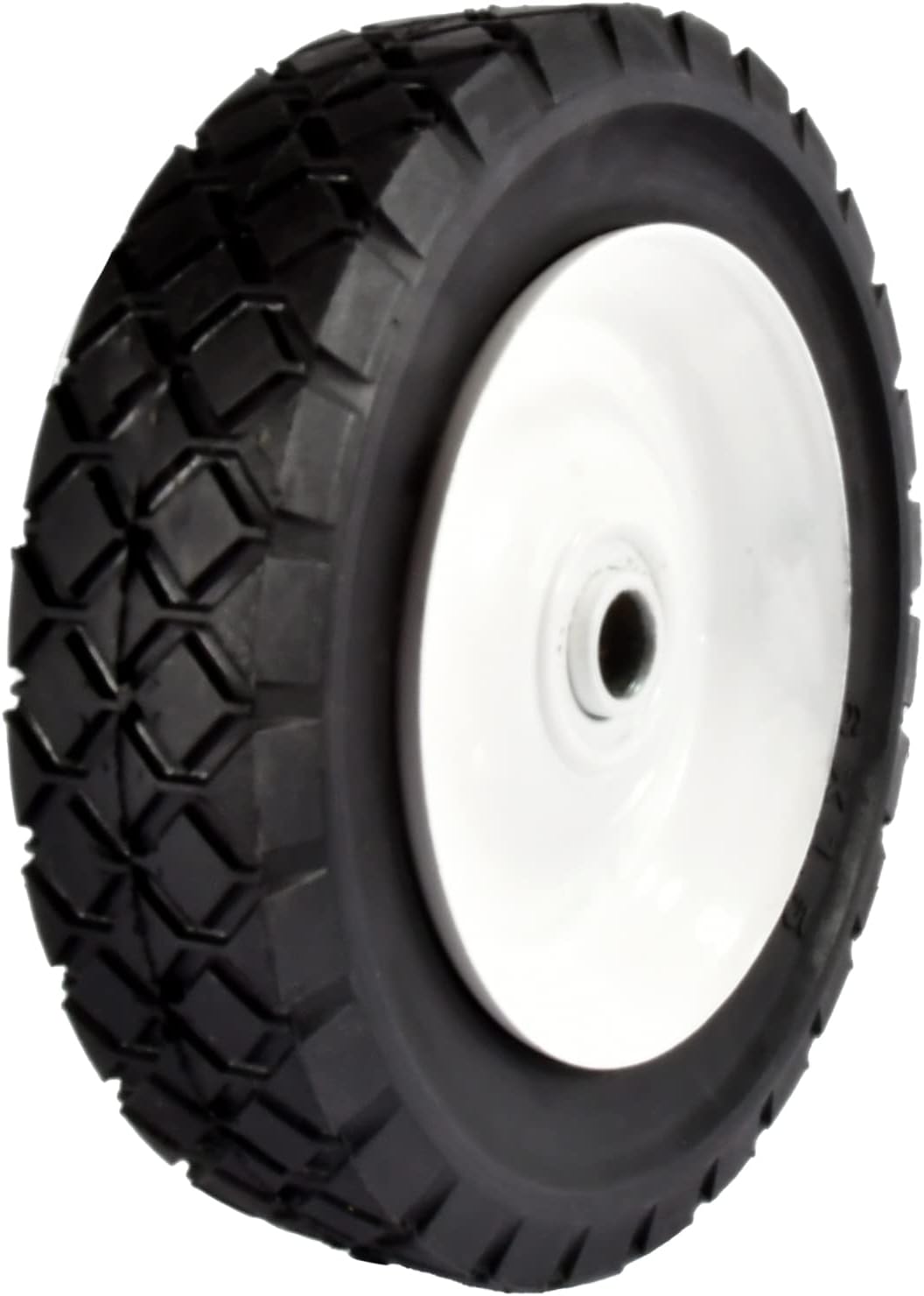 MaxPower 335160 – Rueda de acero de 6 x 1.50 pulgadas con orificio de 12 pulgada de desplazamiento de 1-38 pulgadas y banda de rodadura de diamante,