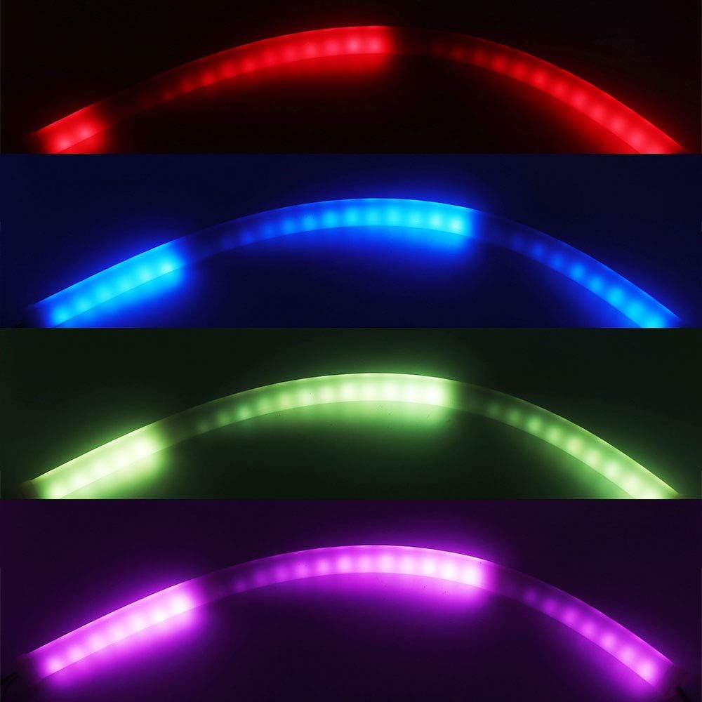 XUNATA Cuerda de luz LED RGB de neón, 6.6 pies de píxel inteligente direccionable individualmente SK6812 60 LEDsm, letrero de neón, DC 5V