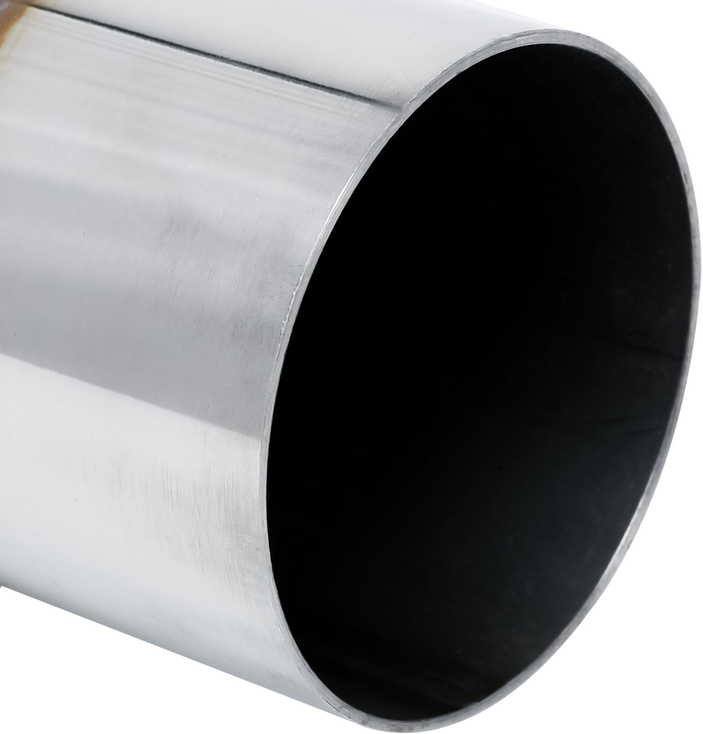 M-AUTO Silenciador de una sola cámara, entrada y salida interior de 2.5 pulgadas, conjunto de silenciador universal de acero inoxidable, longitud