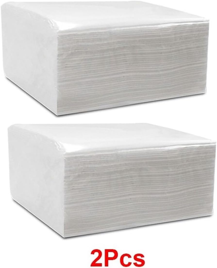 Toalla de papel de limpieza portátil para la cara, papel higiénico, papel higiénico, papel higiénico, servilleta de pulpa de madera (color  2 piezas)