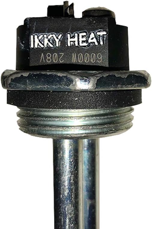 IKKY Calor, elemento calefactor HE6K208VS, 6000W-208V, compatible con Bostemp, EcoSmart, Eemax, iHeat, Rheem, Richmond, Titan, calentadores de agua