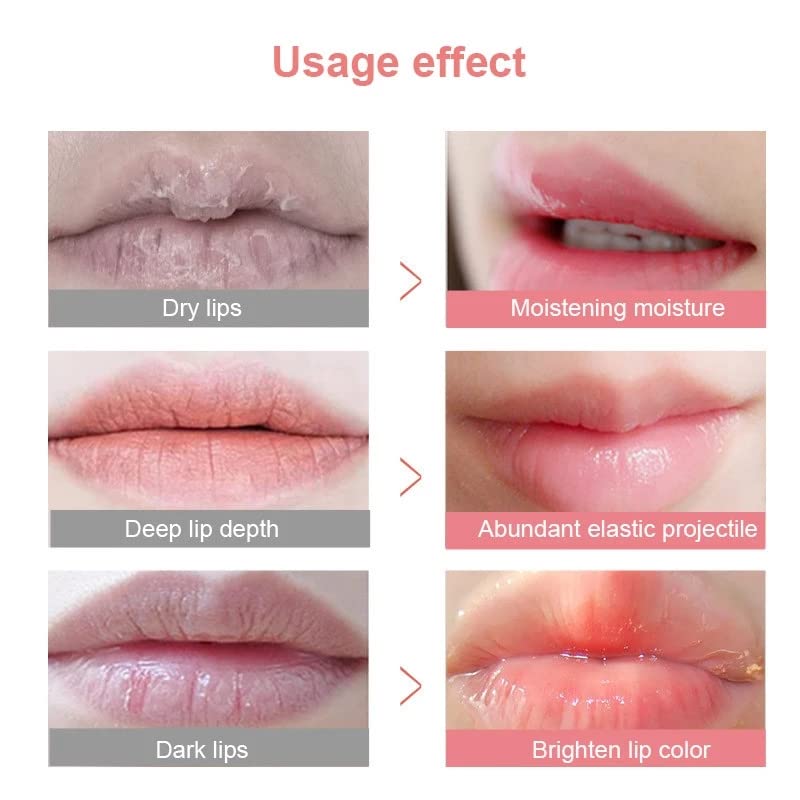 2 máscaras labiales con vitamina E de fresa, bálsamo labial pote de miel, hidratante y prevención exfoliante labial seco y agrietado, reduce las