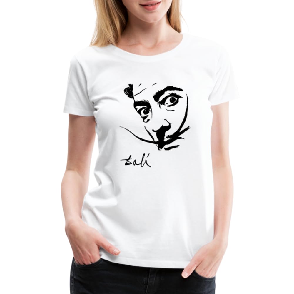 Salvador Dali Portrait Sketch Artwork T-Shirt (Adults, Kids, Short & Long Sleeve)