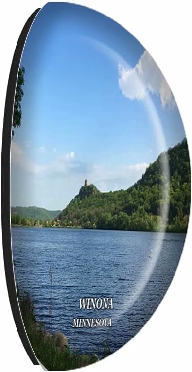 Imán de cristal para nevera, Winona, Minnesota, Estados Unidos, recuerdo de viaje, pegatina divertida para regalo, decoración del hogar, oficina,