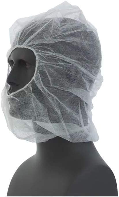 Cubierta para barba y cabello de 24 pulgadas, color blanco, 100 unidades