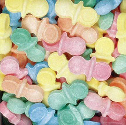 Bayside Candy Oh Baby Chupetes Candy  Sabor a fruta sin recubrimiento  Caramelo prensado en forma de chupete (2 libras)