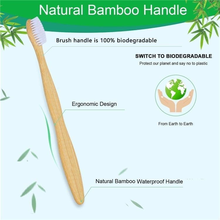 Cepillos de dientes de madera para niños, cerdas suaves a base de carbón, cepillos de dientes naturales, cerdas coloridas, asas para niños y niñas,