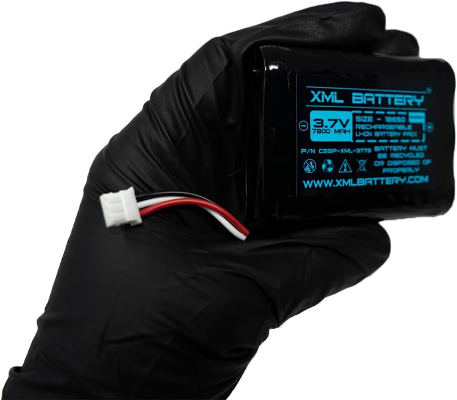 Paquete de 2 baterías recargables de iones de litio 300-10186 3.7 V 7800 mAh para panel de sistema de seguridad