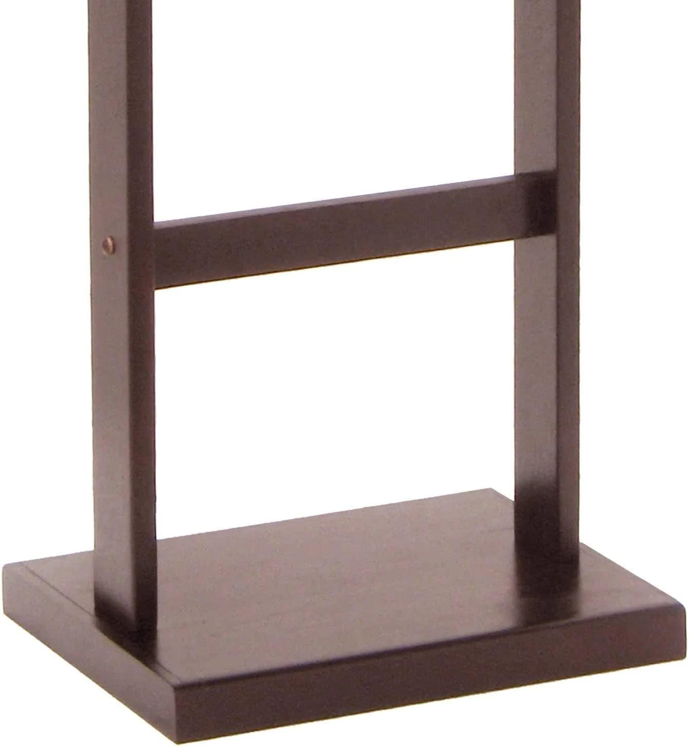 Winsome Soporte de valet de madera con base de madera, espresso oscuro (92155)