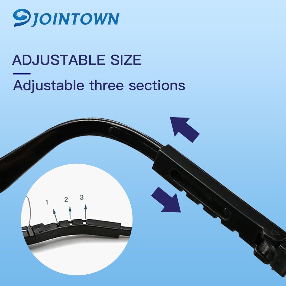 Jointown Gafas de seguridad ajustables  12 unidades por caja de gafas protectoras con residuos antigotas, antivaho y resistentes a los arañazos