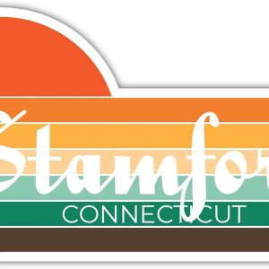 Stamford Connecticut – Imán para nevera (4 x 2.25 pulgadas), diseño estético retro vintage de los años 70 Stamford Connecticut – Imán para nevera (4 x 2.25 pulgadas), diseño estético retro vintage de los años 70