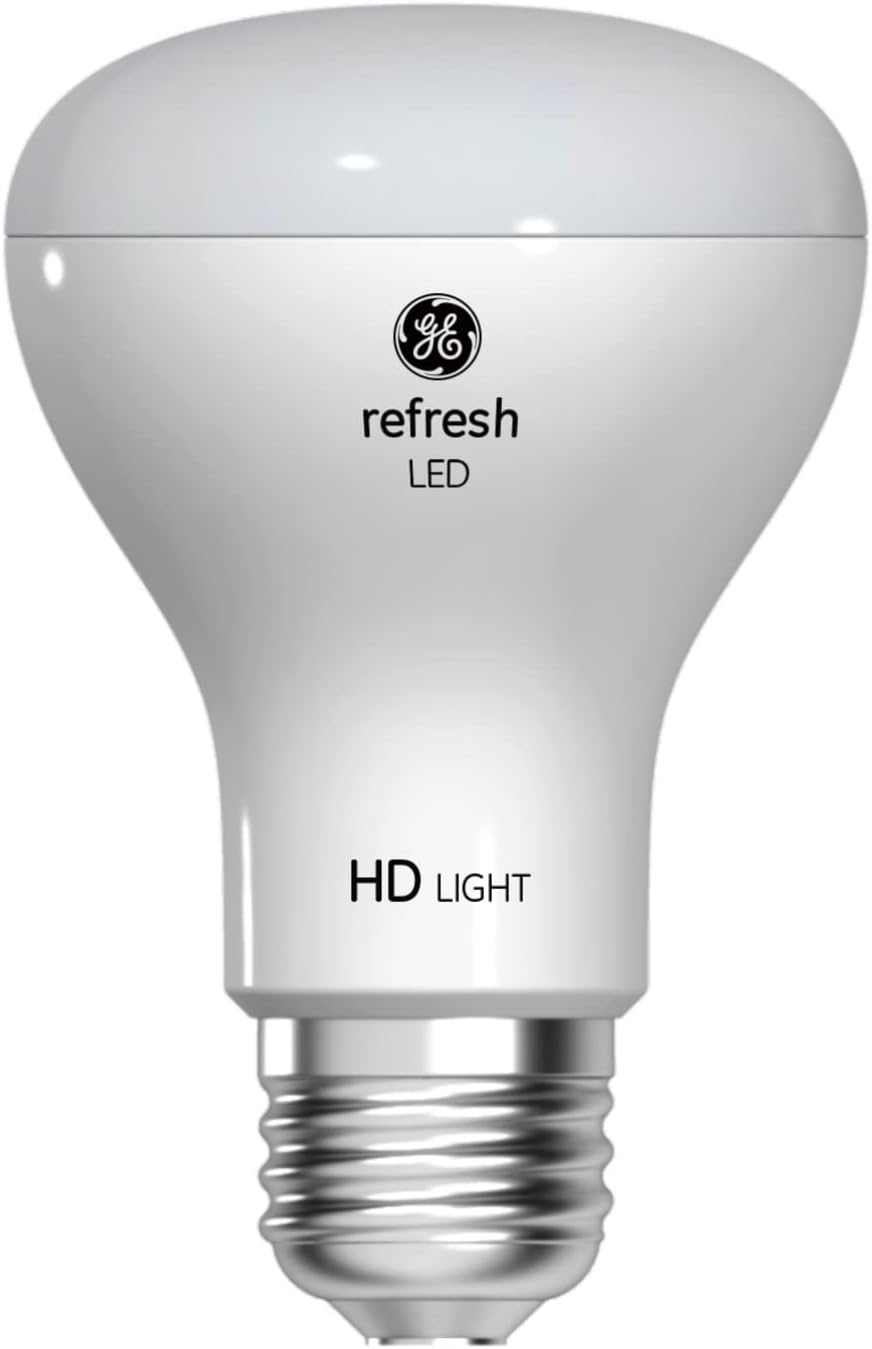 GE Bombilla LED Refresh de 45 W, luz diurna, reflector R20 blanco