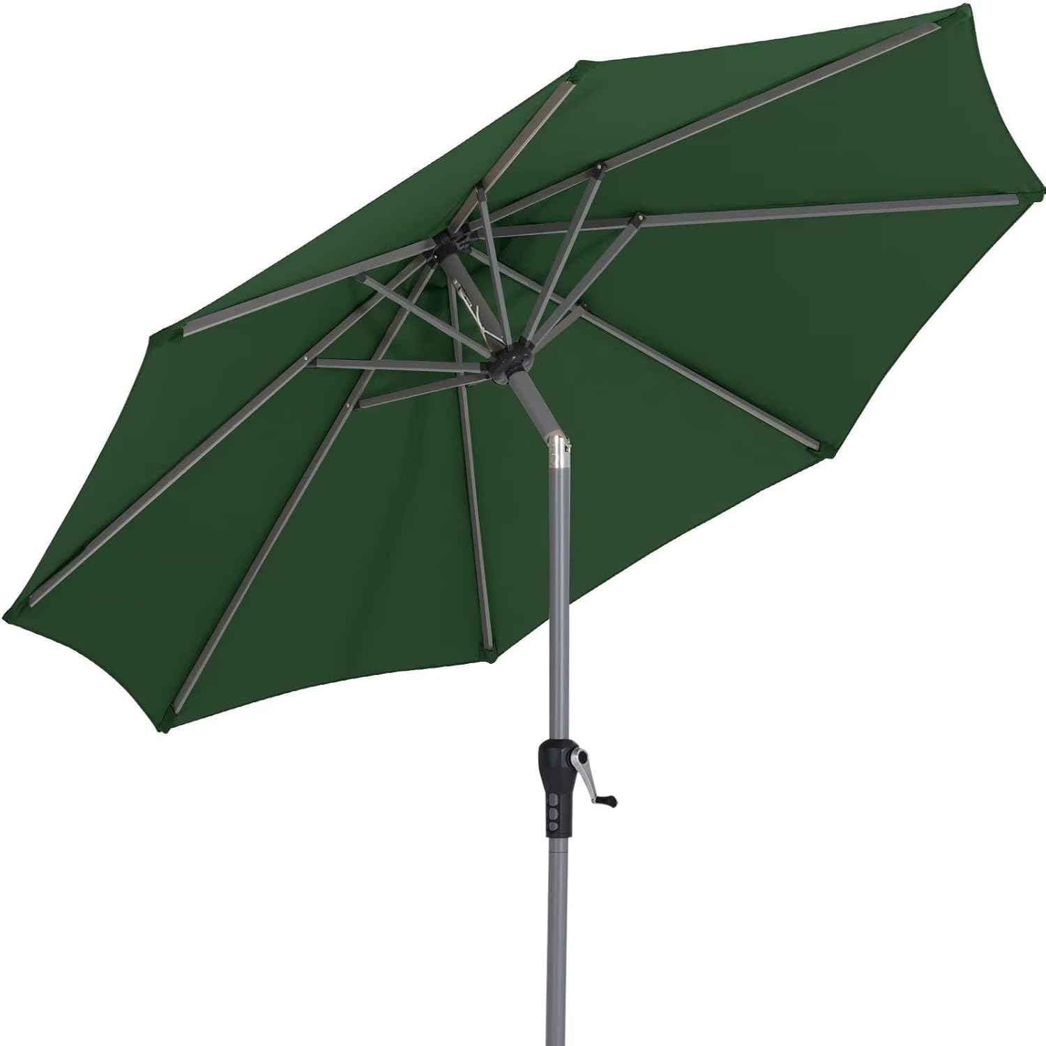 ABCCANOPY Patio Umbrella – Outdoor Fade-Resistant OLEFIN Table Umbrella, Aluminum Pole Market Umbrellas with 8 Sturdy Ribs and Auto Tilt for Patio
