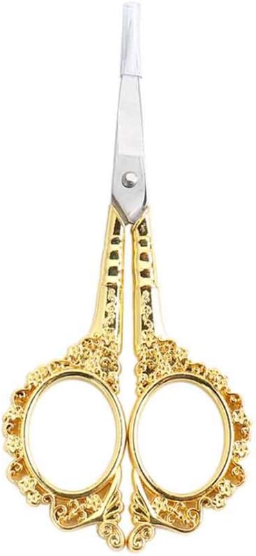 AKOAK 1 paquete de herramientas de manicura, tijeras vintage estilo ciruela, tijeras europeas, elegantes, estilo simple, tijeras multifuncionales de