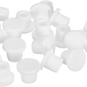 uxcell 30 agujeros de enchufe blancos, tapones de goma impermeables para botones de 0.35 pulgadas uxcell 30 agujeros de enchufe blancos, tapones de goma impermeables para botones de 0.35 pulgadas