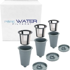PureWater Filters – Cápsula de repuesto compatible con el filtro de café reutilizable Keurig My K-Cup, 3 piezas cada una (paquete de 3) PureWater Filters – Cápsula de repuesto compatible con el filtro de café reutilizable Keurig My K-Cup, 3 piezas cada una (paquete de 3)