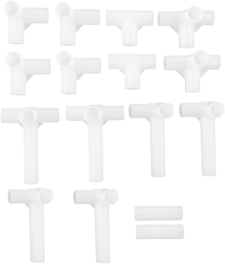 uxcell Juego de conectores de accesorios para zapateros, diámetro interior de 0.512 in para reparación de armario ensamblado, repuesto de piezas, 16