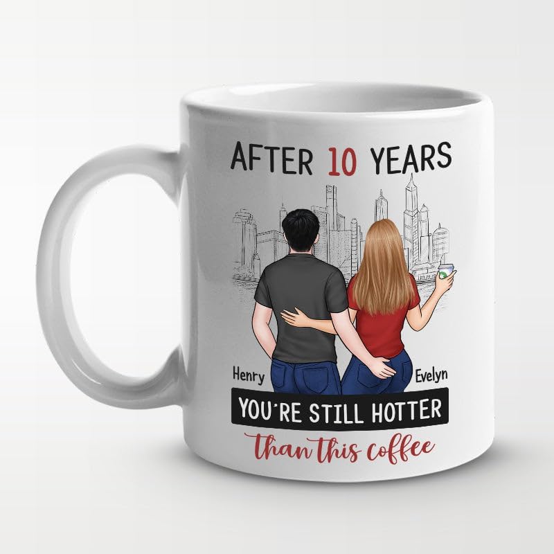 Pawfect House After Years You’re Still Hotter Than This Coffee, divertidas tazas de café, aniversario, Navidad, regalos de cumpleaños para marido,