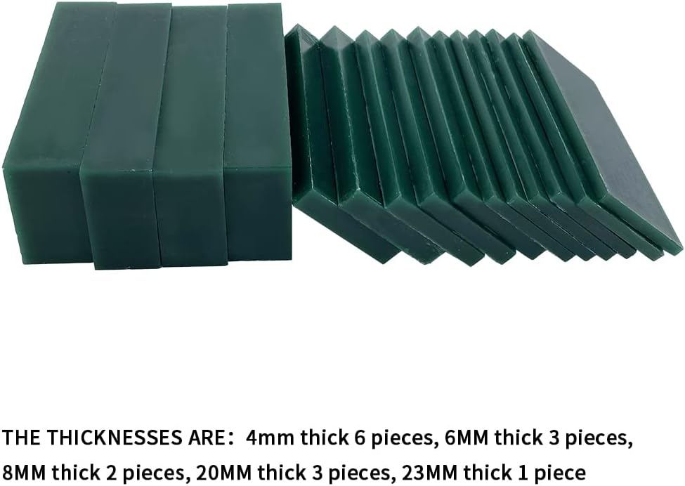 Bloque de cera para tallar cera perdida, herramienta de moldeo de joyería, molde para esculpir 1 libra (rebanadas de cera verde)