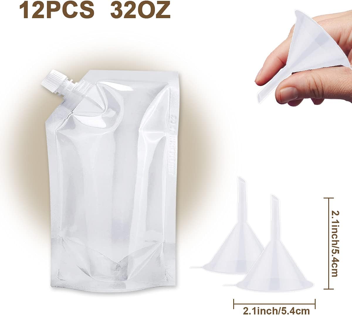 Kit de frascos de bebidas para cruceros, bolsas de plástico reutilizables ocultables para licor, alcohol, ron para corredores, kit para cruceros,